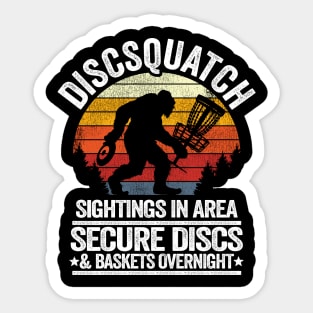 Discsquatch Funny Bigfoot Disc Golf Sasquatch Gift Sticker